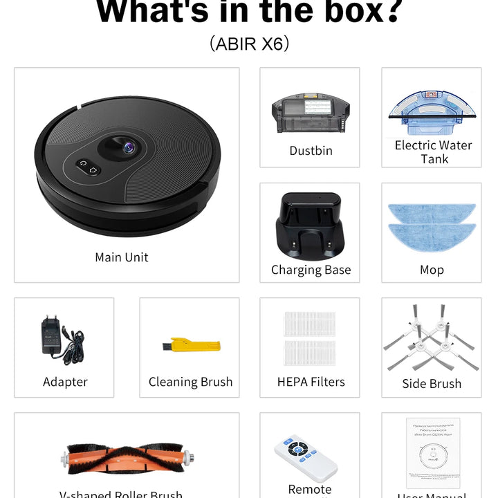 Abir X6 Smart Robot Vacuum Cleaner