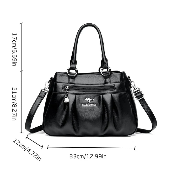 Soft Leather Tote Shoulder Bag for Women