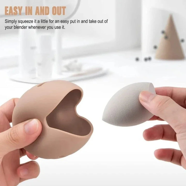 Eco-Friendly Silicone Makeup Sponge Holder – Clean & Safe