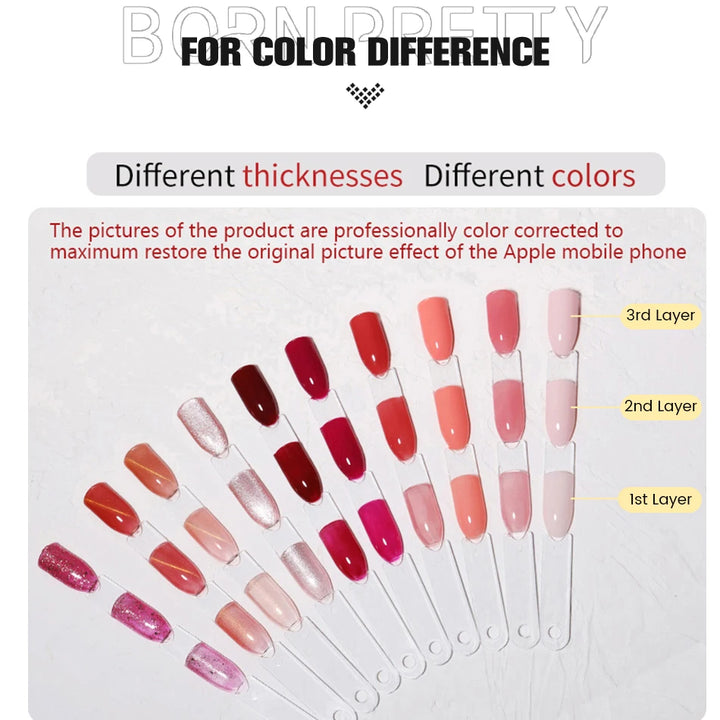 BORN PRETTY 30ml Milky White Hard Gel Jelly Nail Extension Gel Nail Polish Clear Acrylic Nail Color Soak Off UV Construction Gel