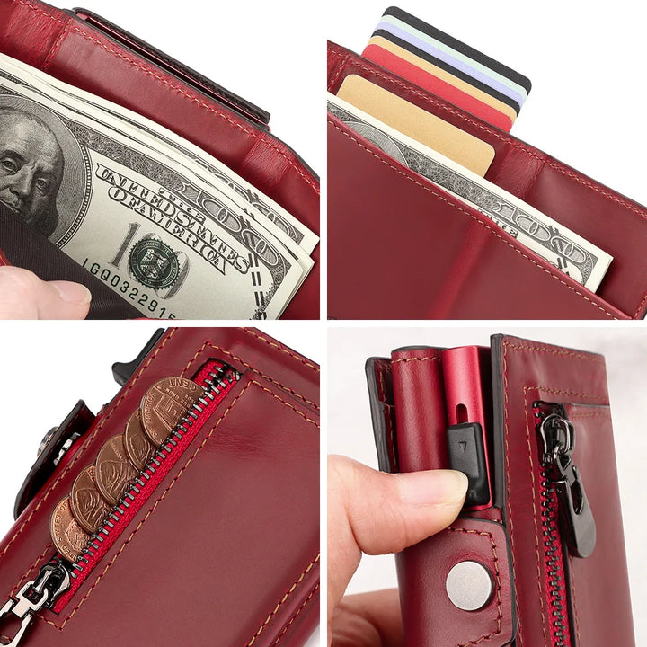 LuxGuard Smart Leather Wallet