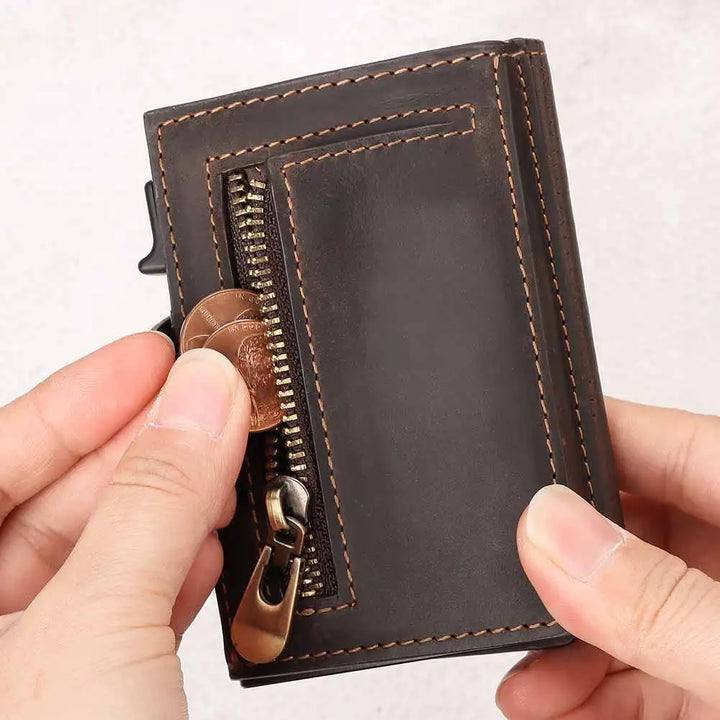 EliteGuard Leather Smart Wallet