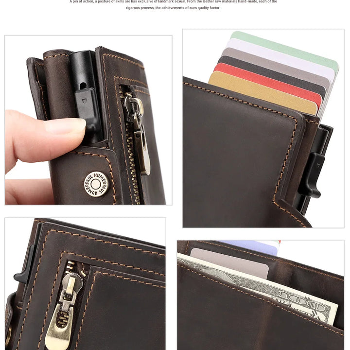 LuxGuard Smart Leather Wallet