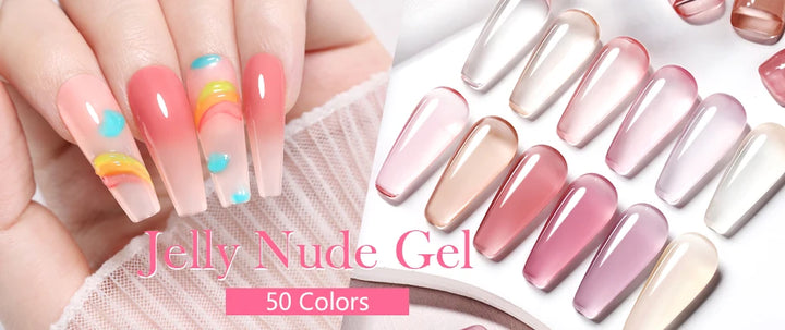 BORN PRETTY 30ml Milky White Hard Gel Jelly Nail Extension Gel Nail Polish Clear Acrylic Nail Color Soak Off UV Construction Gel