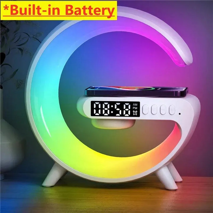 4-in-1 Alarm Clock, Mood Light, Speaker And Wireless Charger